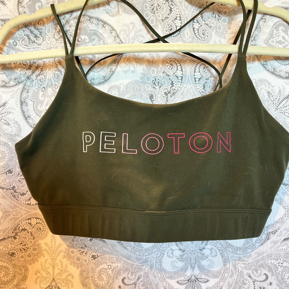 Peloton Dark Green Sports Bra